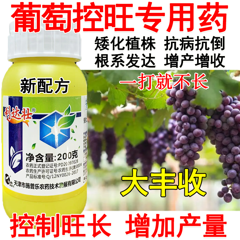 葡萄控旺增产药葡萄矮壮素控旺用葡萄作物控长矮化调节生长剂专用