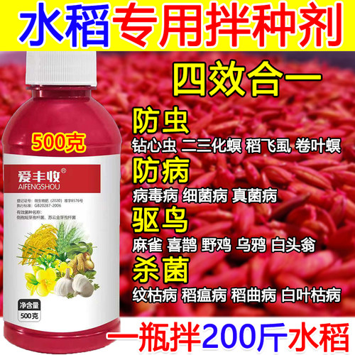 水稻拌种剂包衣剂水稻专用拌种药微生物菌剂抗病菌水稻悬浮种衣剂