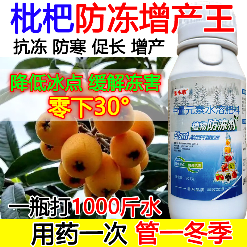 枇杷防冻液枇杷防冻抗寒叶面肥抗寒流增产肥料蔬菜果树防冻液正品