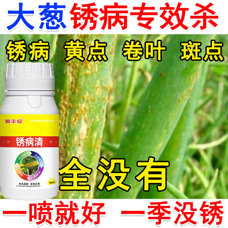 大葱锈病专用药大葱锈病杀菌剂微生物肥料蔬菜果树锈病杀菌剂正品