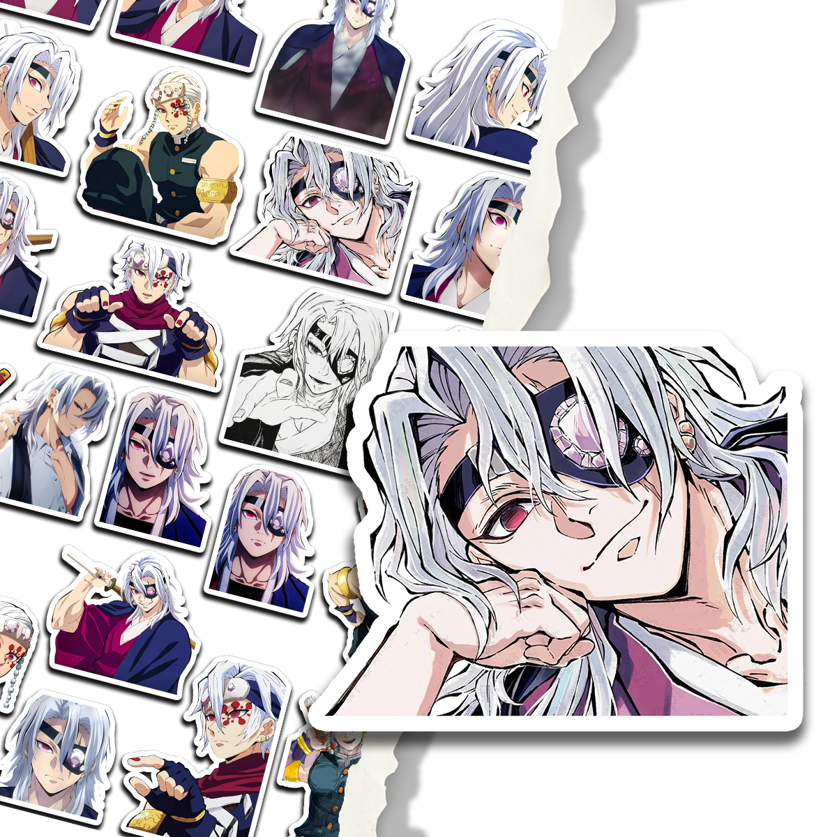 华丽哥宇s天元音柱鬼灭之刃高清爆款定制贴纸动漫周边无物料贴画