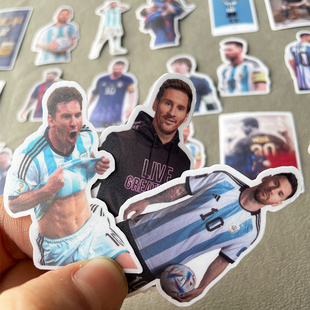 梅西Messi世界杯足球运动员手账贴纸球迷应援装饰贴画行李箱粘