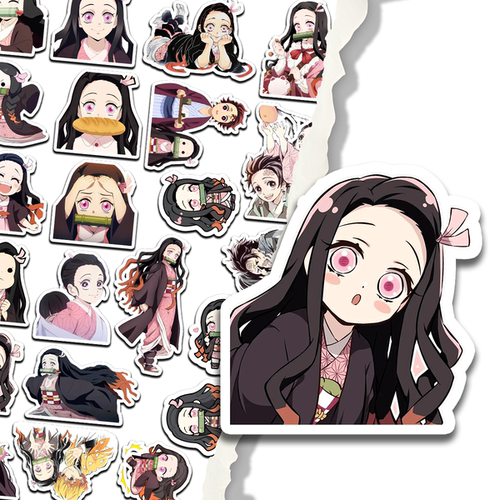 灶门祢豆子小豆可爱绝美鬼灭之刃高清爆款定制贴纸周边物料贴画