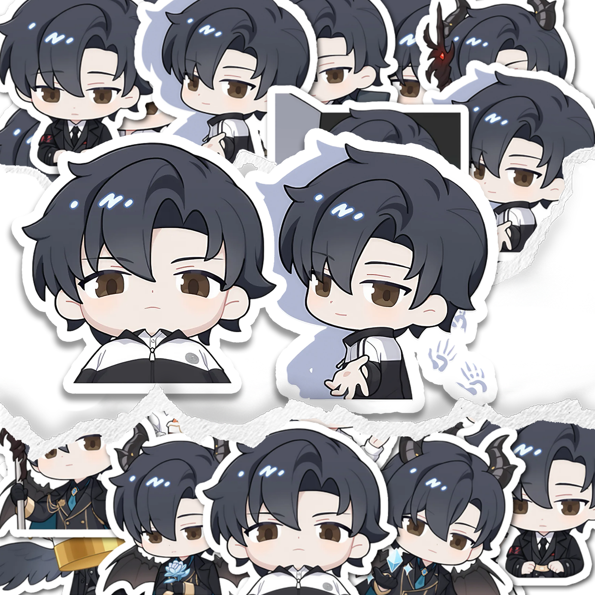 25年新款顾时夜四哥可爱小众高清爆款定制贴纸周边无物料覆膜贴画