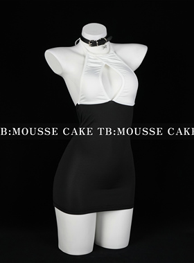 性感纯欲镂空挂脖露背职业OL秘书紧身御姐包臀裙cos制服晴趣qqny