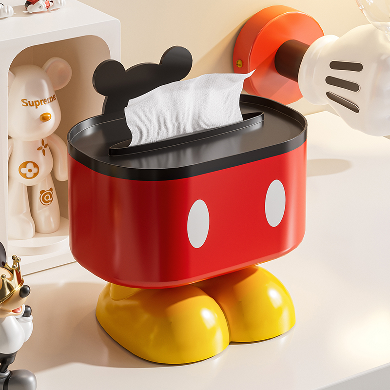 纸巾盒轻奢可爱立脚桌面高档纸抽盒客厅多功能梳妆台高级感抽纸盒