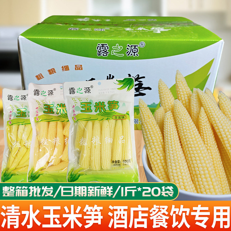 清水玉米笋整箱商用500g*20袋玉米笋芯小玉米火锅串串麻辣烫食材