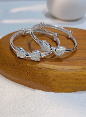 蝴蝶结送礼手镯银曜银饰纯银