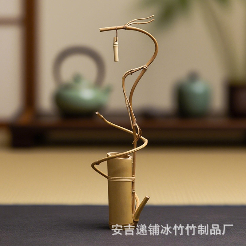 竹制龙挂香中式摆件创意日式禅意