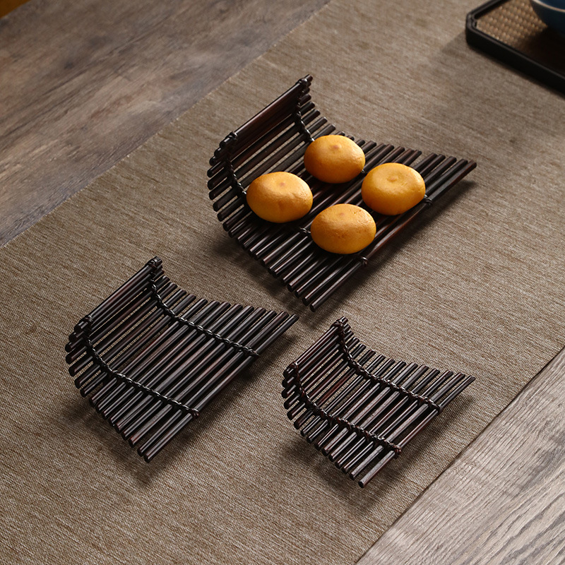 精致做旧仿古竹排茶席功夫茶具配