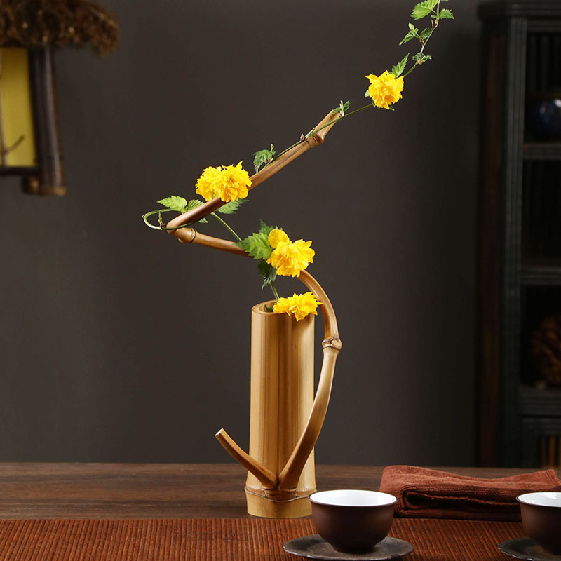 竹花器花入花道插花茶道零配花筒