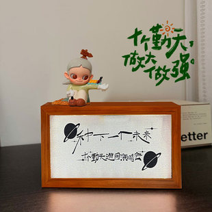 十个勤天双面发光小夜灯画框灯纪念相框新款可插图片房间桌面摆件