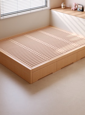 Casarelax全榉木床榻榻米储物床优质山毛榉排骨架