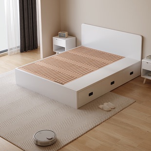 Relax实木床头全实木榻榻米侧抽储物床榉木静音排骨架可定制 Casa