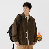 宽松长袖 吾一白春秋季 外套 复古衬衫 夹克男士 2025新款 男生美式