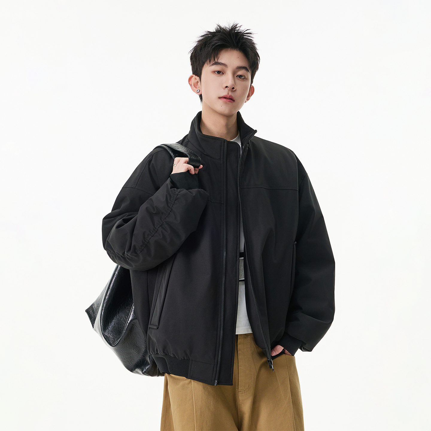 吾一白awhite男生百搭加厚棉服