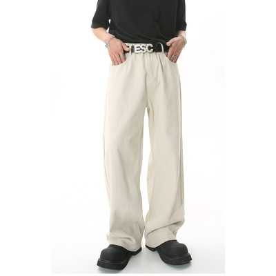 吾一白awhite直筒宽松简约牛仔裤