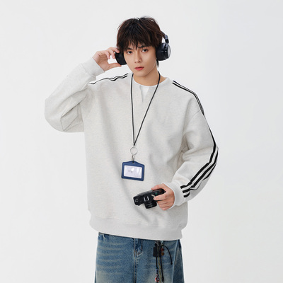 吾一白awhite男生假两件休闲卫衣