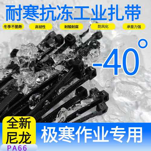 40℃耐低温汽车尼龙扎带｜极寒防