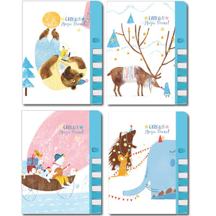 晨光硬壳密码锁本96页马戏团记事本32K笔记本日记本APYDMR74