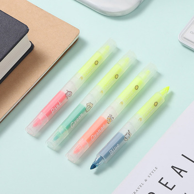 晨光荧光笔大容量耐用荧光笔糖果色5色手账笔萌宠甜甜圈T0301