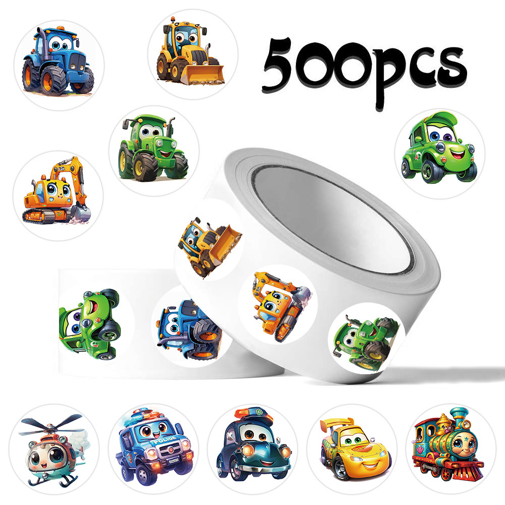 1000贴卡通玩具卷卷贴直升机警车跑车创意图案装饰手机壳防水贴画