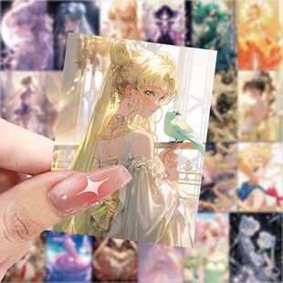 美少女战士二次元 饰周边手账手机防水 动漫可爱少女高颜值贴纸装
