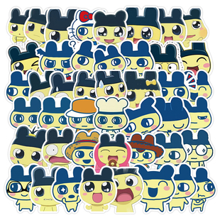 120张麻美吉贴纸Q版可爱卡通趣味创意动画周边装饰手机壳防水贴画