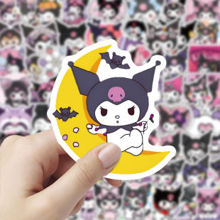 200张可爱库落米卡通贴纸手机手账装 饰桌面diy笔记本防水贴画房间