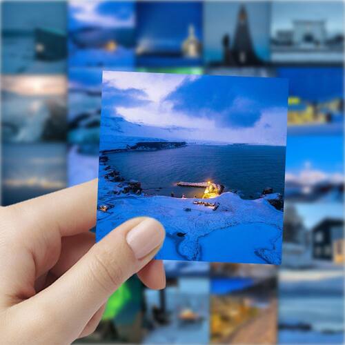 北欧风景冰岛贴纸ins治愈冰川世界尽头旅行贴画diy电脑笔记本装饰
