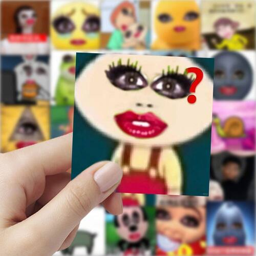gaga搞笑表情包贴纸网红抽象沙雕头像创意贴画diy手账笔记本装饰