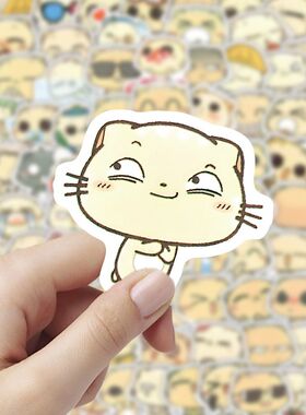 搞怪cc猫贴纸ins风手机壳水杯笔记本diy手账贴纸贴画可爱卡通贴纸
