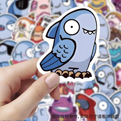 太空杀Q版肥肥鲨贴纸卡通创意装饰diy手账本桌面手机壳防水贴画