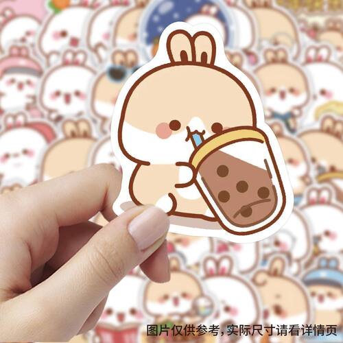可爱贴纸卡通小兔子软萌创意ins桌面手机手账diy装饰贴画防水