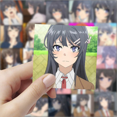 118张二次元日漫樱岛麻衣贴纸新款爆款可爱手账装饰贴画防水手机