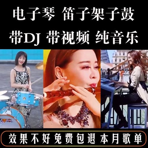 重低音dj音乐U盘电子琴高品质抖音流行架子鼓笛子合奏曲车载优盘