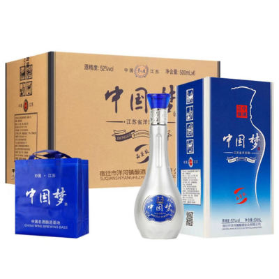 中国梦品鉴52度浓香型白酒纯粮食酒过节送礼整箱装