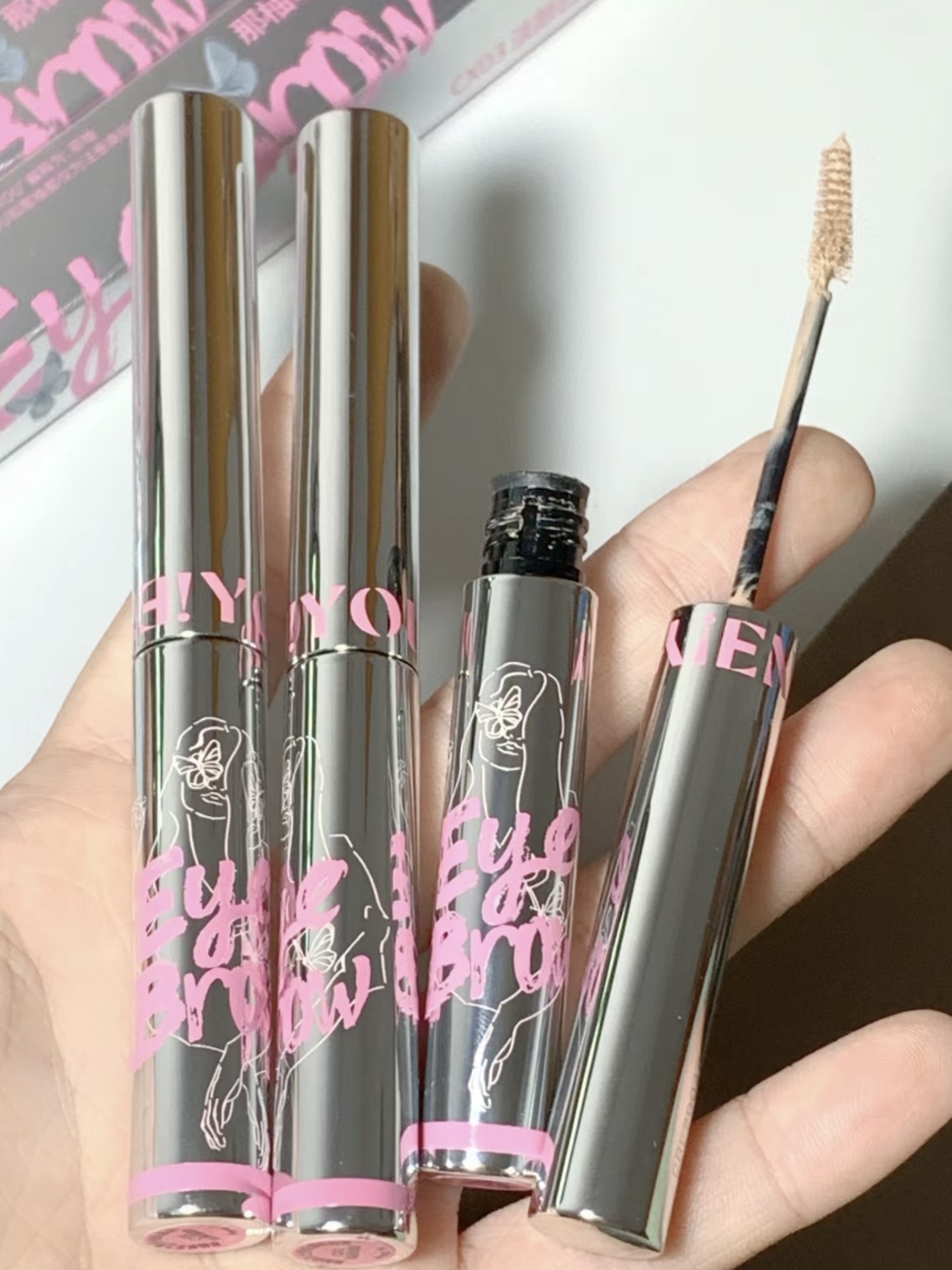 那柚染眉膏野生眉防水持久不脱色