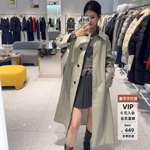 ariosea艾诺丝蕾官方旗舰店2026春季新款PU皮衣风衣外套BR211120