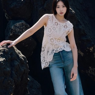 arioseo艾诺丝蕾官方旗舰店2025夏新款 女50515002 时尚 勾花针织衫