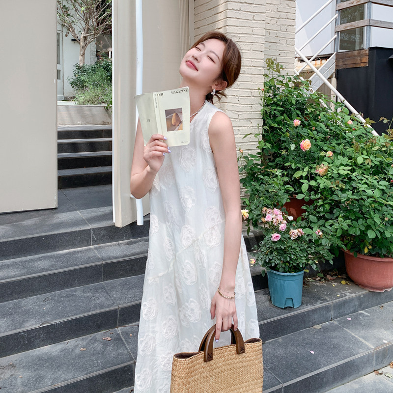 【新款现货】2025夏季新款提花面料无袖连衣裙B111-907-P125-K188,女装连衣裙,浙宝B馆111（原065）