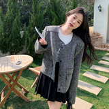 灰色小香风短外套女2025年春季新款超好看法式名媛高级感气质上衣，女装短外套，浙宝B馆111（原065）