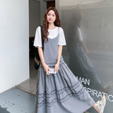 格子吊带裙+T恤两件套ZB111-937-P155-K228，女装连衣裙，浙宝B馆111（原065）