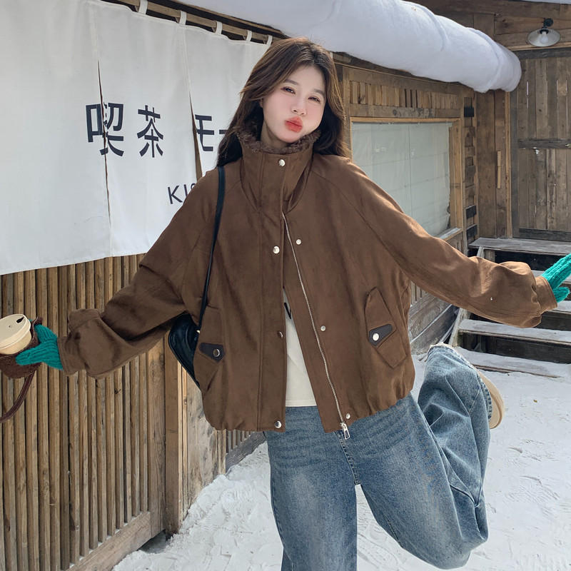 现货！！泰迪毛拼接毛领麂皮绒羽绒服外套ZB111-1659-P245-K368,女装羽绒服,浙宝B馆111（原065）
