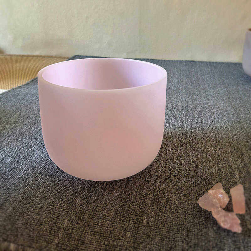 粉水晶自然矿石钵A级准音钵