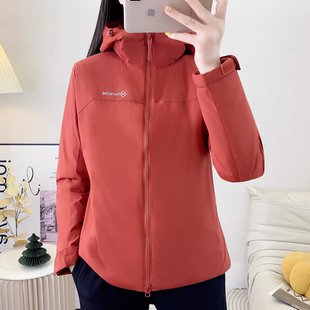 双向拉链 户外棉服保暖棉衣女宽松休闲连帽加棉外套冲锋衣棉袄冬