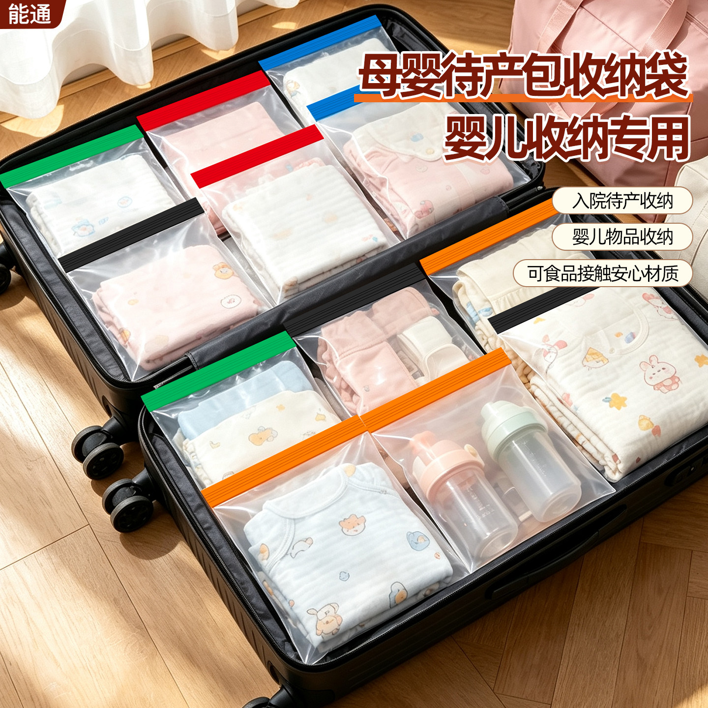待产包收纳袋幼儿园衣物婴儿专用宝宝内裤收纳旅行衣物分装密封袋