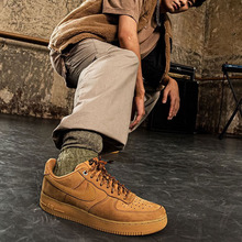 Nike耐克AirForce1耐克AF1空军一号小麦色情侣男女板鞋CJ9179-200