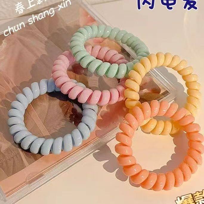 糖果色电话线新款发绳网红小清新