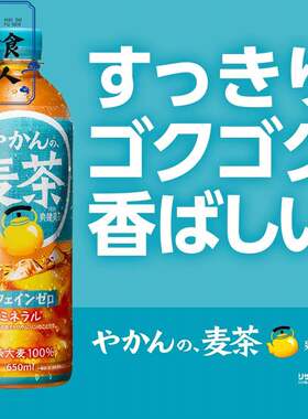 日本进口可口可乐蜡笔小新限定包装即饮六条麦茶无糖饮料650ml